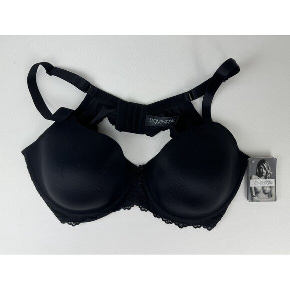 Dominique Apparel Black Bra 3501 Lace Underwire Support Padded Size 44C NWT - Picture 2 of 10